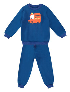 Denokids Fire Brigade Baby Boy Navy Blue Tracksuit Set