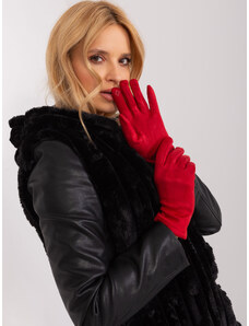 Fashionhunters Červené dámské rukavice se zateplením