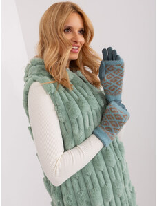 Fashionhunters Tmavě hnědé zimní rukavice na smartphone