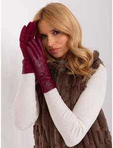 Fashionhunters Vínové rukavice s dotykovou funkcí