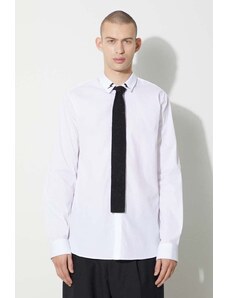 Košile Neil Barrett SLIM BOLT COLLAR DETAIL pánská, bílá barva, slim, s klasickým límcem, NBV6CM170C.V000S.100