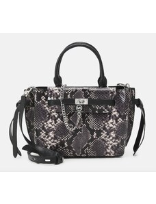 Kožená kabelka Michael Kors Hamilton Legacy small snake embossed leather černá