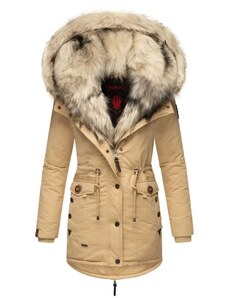 Dámská zimní bunda s kožíškem Sweety Navahoo - BEIGE