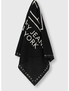 Bavlněný šátek Tommy Jeans černá barva, AW0AW16140