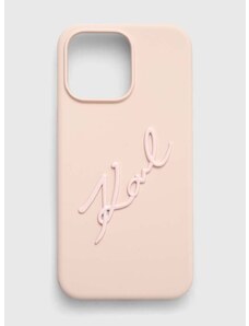 Obal na telefon Karl Lagerfeld iPhone 15 Pro Max 6.7'' růžová barva