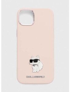 Obal na telefon Karl Lagerfeld iPhone 15 Plus / 14 Plus 6.7'' růžová barva