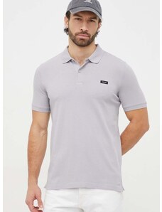 Polo tričko Calvin Klein šedá barva, K10K111196