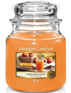 Yankee Candle vonná svíčka Classic ve skle střední Farm Fresh Peach