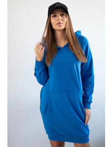Fashionweek Dámské šaty mikinové pohodlné teplákové šaty s kapuci K67292