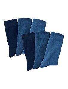 Blancheporte Sada 6 párů klasických ponožek modrá 39-42