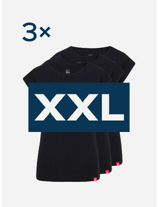 CityZen Triplepack černých dámských triček ALTA - XXL