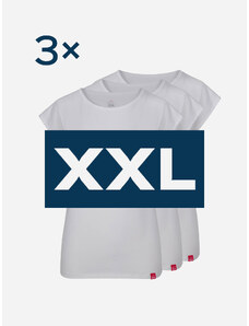 CityZen Triplepack bílých dámských triček ALTA - XXL