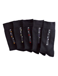 Blancheporte Sada 5 párů ponožek s motivem kostky vícebarevná 39-42