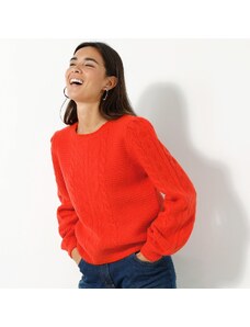 Blancheporte Ažurový pulovr oranžová 50