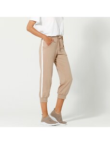 Blancheporte 3/4 sportovní kalhoty, dvoubarevné karamelová/bílá 50