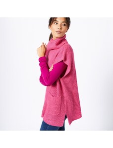 Blancheporte Tunikový pulovr bez rukávů indická růžová 34/36