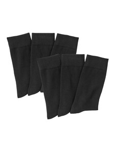 Blancheporte Sada 6 párů klasických ponožek černá 43-46