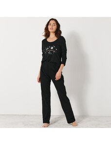 Blancheporte Pyžamo s dlouhými rukávy a motivem "galaxie" černá 50