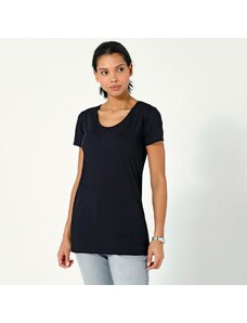 Blancheporte Jednobarevné tričko s krátkými rukávy, z bio bavlny, eco-friendly černá 34/36