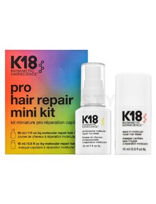 K18 Pro Hair Repair Mini Kit sada pro regeneraci, výživu a ochranu vlasů 30 ml + 15 ml