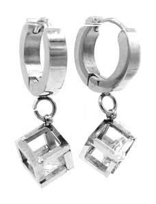 Steel Jewelry Náušnice kostky z chirurgické oceli NS230945