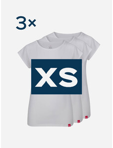 CityZen Triplepack bílých dámských triček ALTA - XS