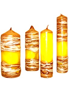 SVITSOL Kolekce svíček "JANTAROVÁ" 4ks