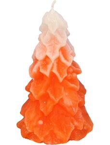 SVITSOL Svíčka "STROMEK JMELÍ" - třpyt ledově oranžová