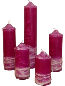 SVITSOL Kolekce svíček "MAGENTA" 5ks