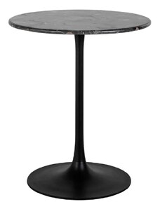 Černý kulatý mramorový bistro stolek Richmond Carlten 65 cm