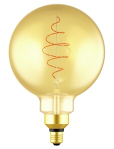 Nordlux Žlutá dekorativní stmívatelná LED žárovka Spiral Deco Globe E27 7W