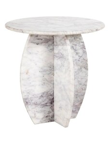 Bílý mramorový odkládací stolek Richmond Holmes 50 cm