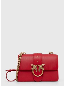 Kožená kabelka Pinko červená barva, 100059.A0F1