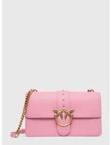Kožená kabelka Pinko růžová barva, 100053.A0F1