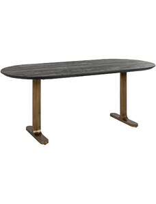Černý dřevěný jídelní stůl Richmond Revelin 235 x 90 cm