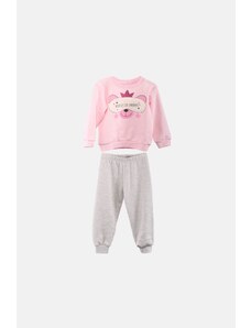 JOYCE Dívčí bavlněné pyžamo "SLEEPING MASK"/Růžová