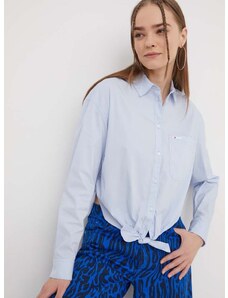 Košile Tommy Jeans dámská, regular, s klasickým límcem, DW0DW17520