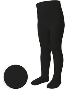 BASIC Černé dívčí punčochy s pleteným vzorem Art. 071 Černá