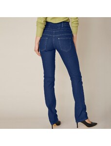 Blancheporte Rovné džíny s vysokým pasem, pro vysokou postavu tmavě modrá 38
