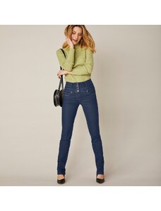 Blancheporte Rovné džíny s vysokým pasem, 2 délky na výběr tmavě modrá 52