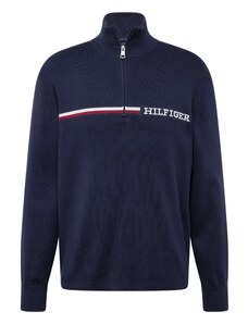 TOMMY HILFIGER Svetr noční modrá / červená / bílá