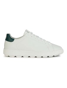 Kožené sneakers boty Geox U SPHERICA ECUB-1 bílá barva, U45GPA 0009B C1966
