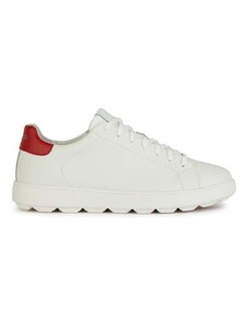 Kožené sneakers boty Geox U SPHERICA ECUB-1 bílá barva, U45GPA 0009B C0050