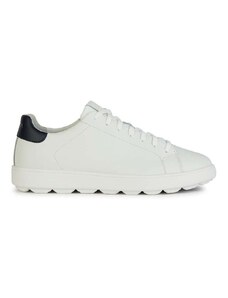 Kožené sneakers boty Geox U SPHERICA ECUB-1 bílá barva, U45GPA 0009B C0899