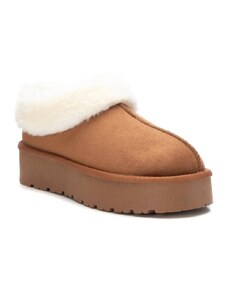 Blancheporte Kotníkové boty s umělou kožešinou, na klínové podrážce karamelová 39