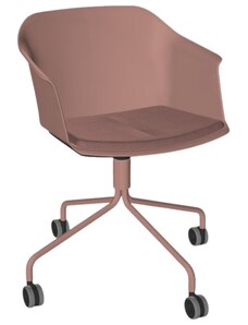Narbutas Růžová plastová konferenční židle POLYTONE C