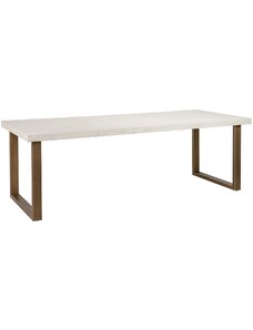 Béžový dubový jídelní stůl Richmond Whitebone 235 x 100 cm