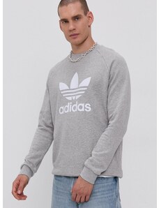 Bavlněná mikina adidas Originals H06650 pánská, šedá barva, melanžová, H06650-MGREYH/WHT