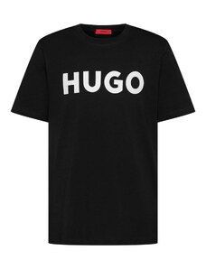 HUGO Red Tričko černá / bílá