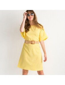 Blancheporte Rovné jednobarevné šaty se strukturou žlutá